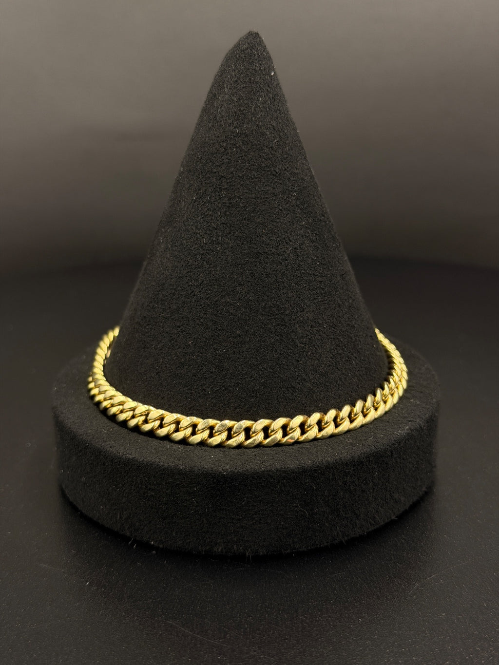 10K Gold Twisted Anklet 10 inches 6mm
