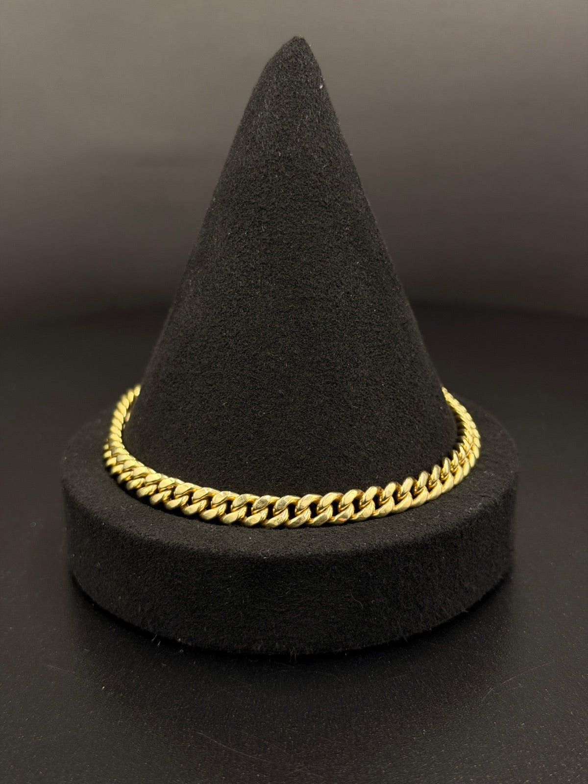 10K Gold Twisted Anklet 10 inches 6mm