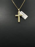 10K Gold Cross Pendant 
8.11mm