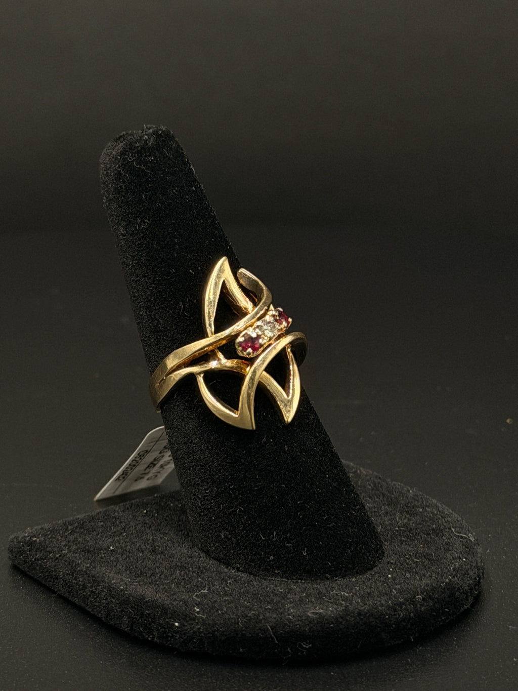 10K Gold Openwork Ruby Accent Ring Size 7.5 | DD Pawn Loans