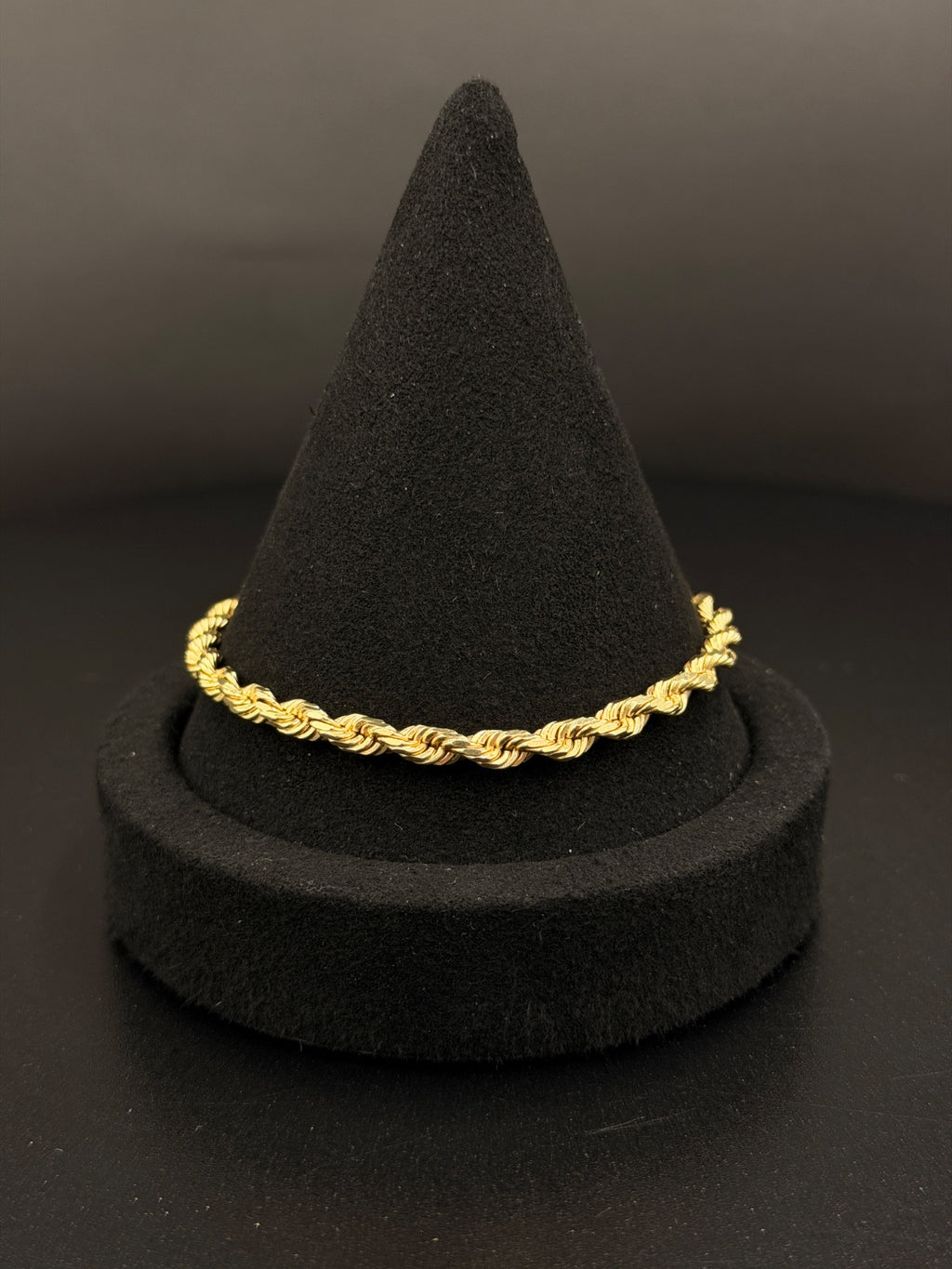 14K Gold Rope Bracelet 8 in 13.6g