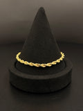 14K Gold Rope Bracelet 8 in 13.6g