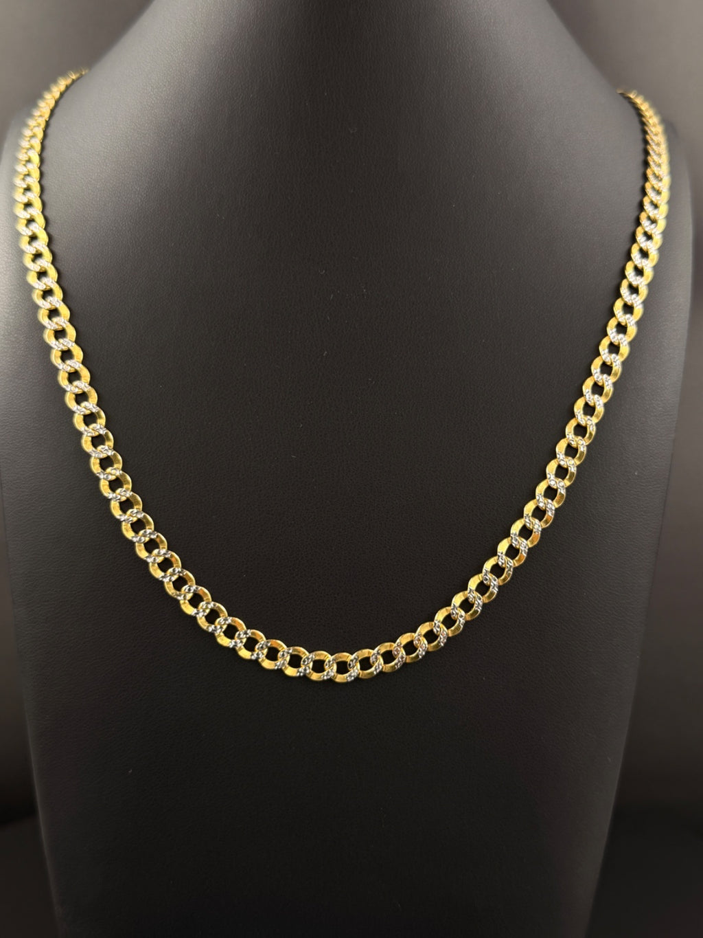10K Two-Tone Diamond-Cut Curb Chain 28in | DD Pawn Loans