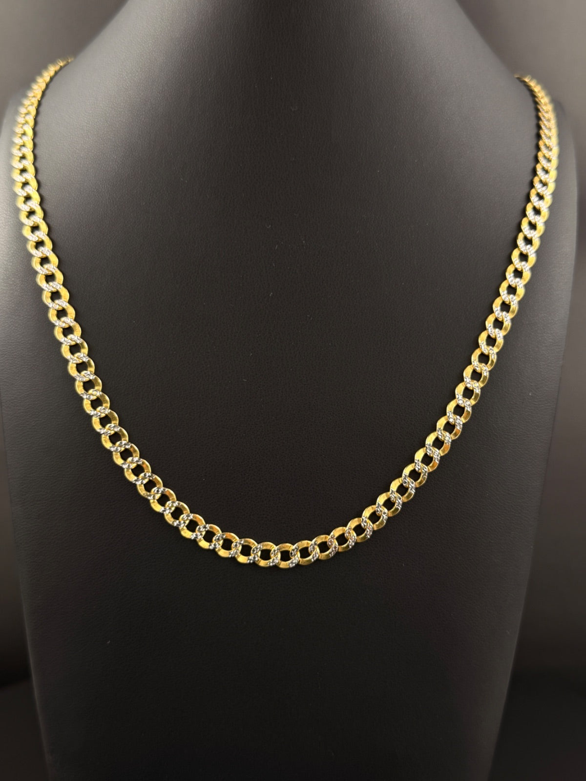 10K Two-Tone Diamond-Cut Curb Chain 28in | DD Pawn Loans