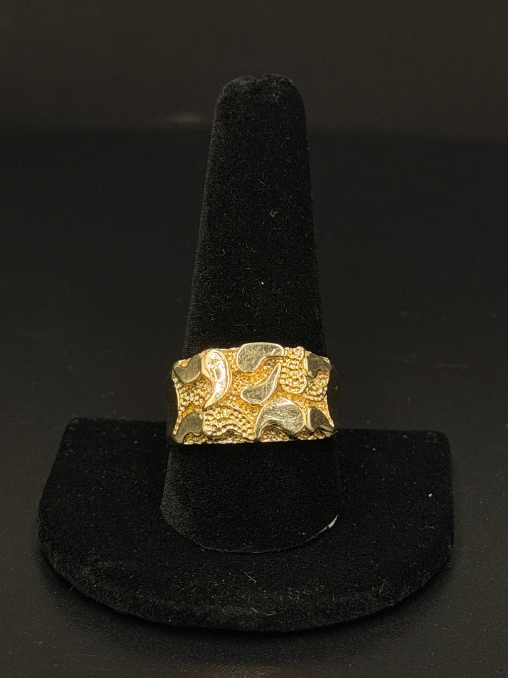 14K Gold Nugget Ring Size 9