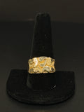 14K Gold Nugget Ring Size 9