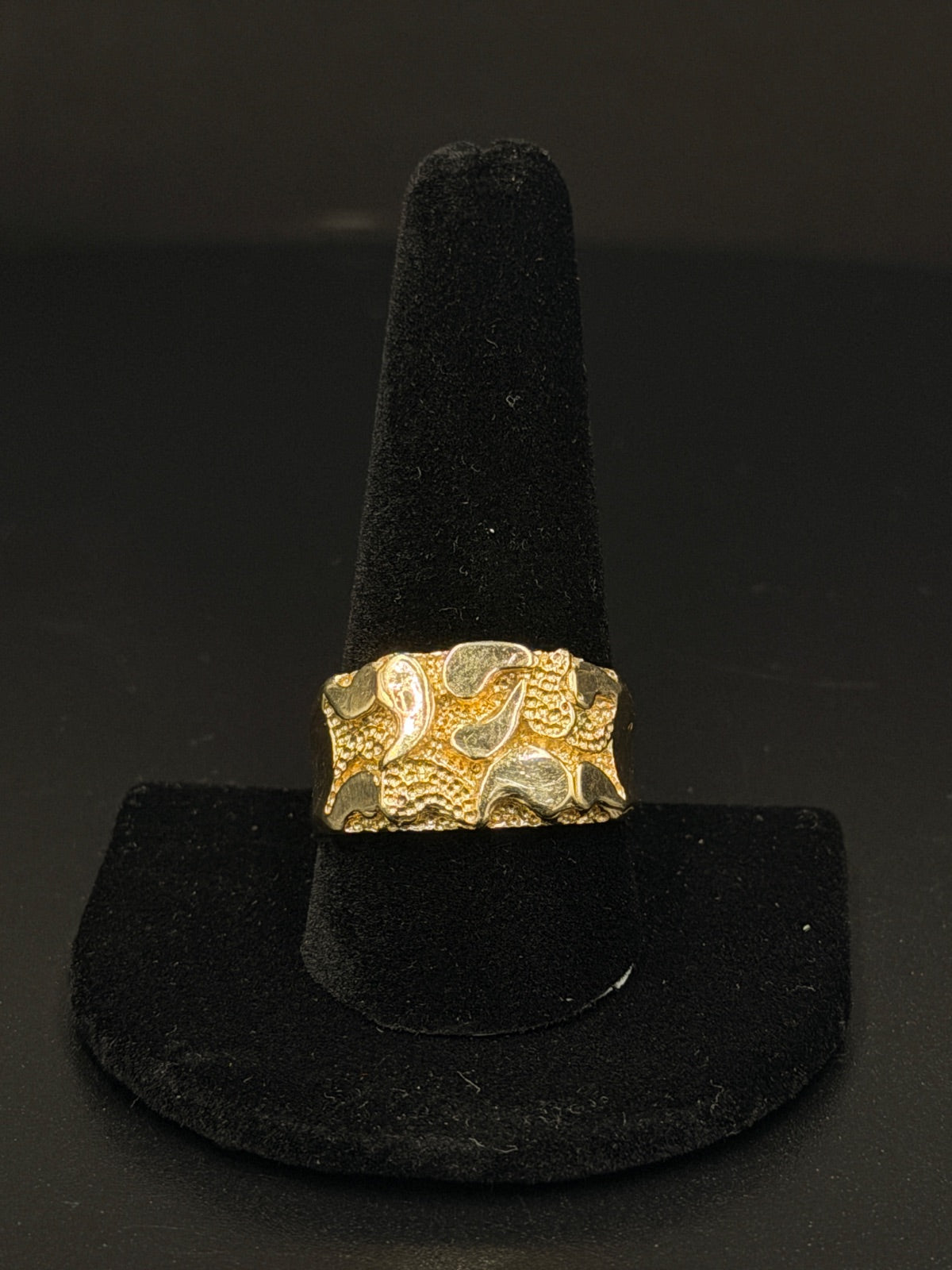 14K Gold Nugget Ring Size 9