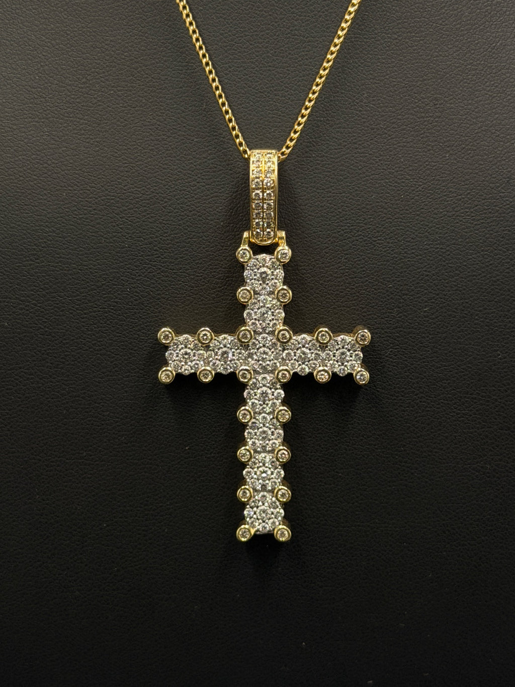 Diamond cross 17.3 grams natural diamonds