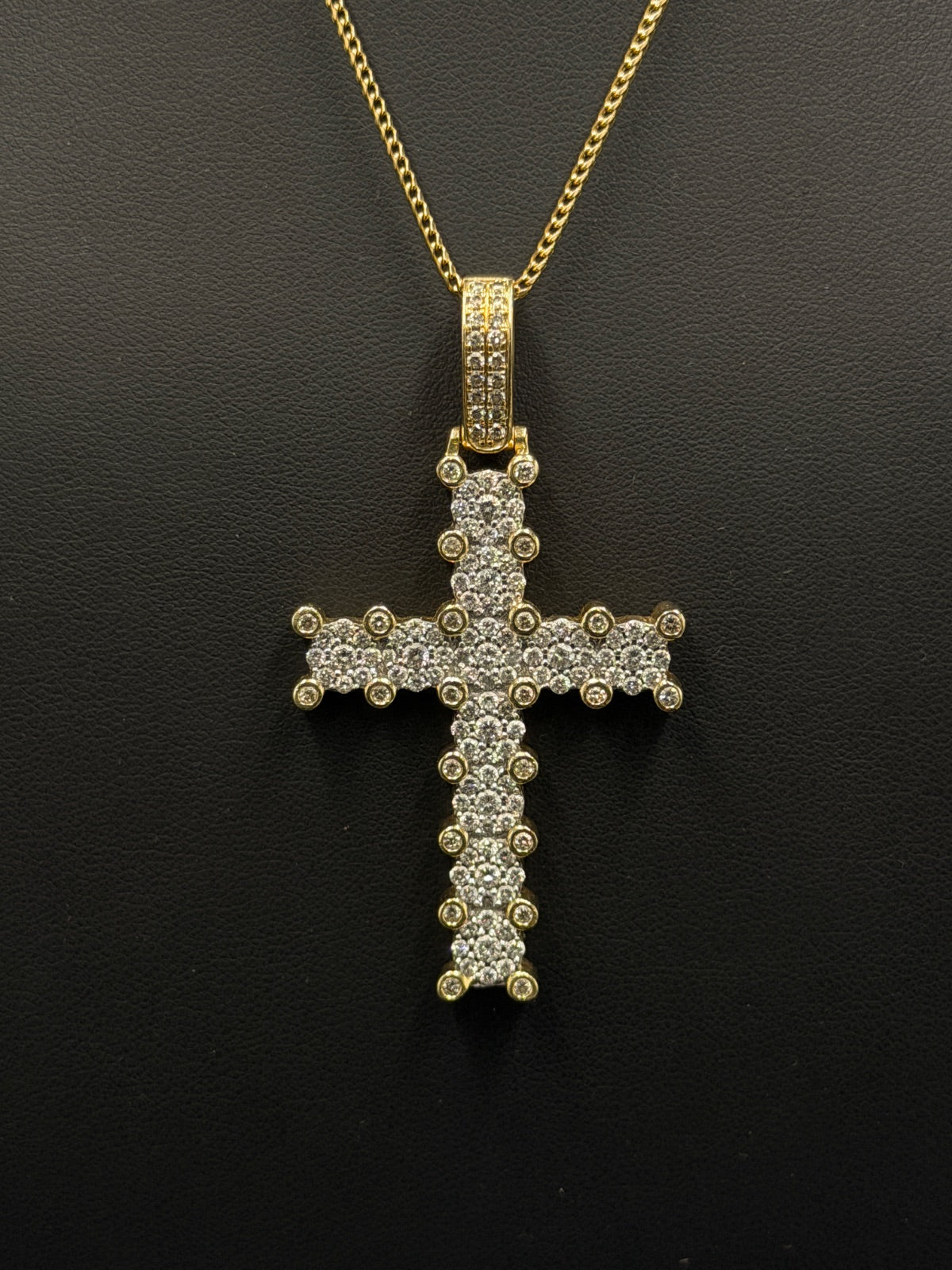 Diamond cross 17.3 grams natural diamonds