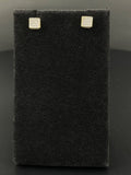 18K Gold Square Stud Earrings 6.25mm