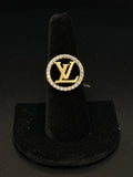 10K Gold LV Logo Ring – 7.5g, Size 7.5 | DD Pawn Loans