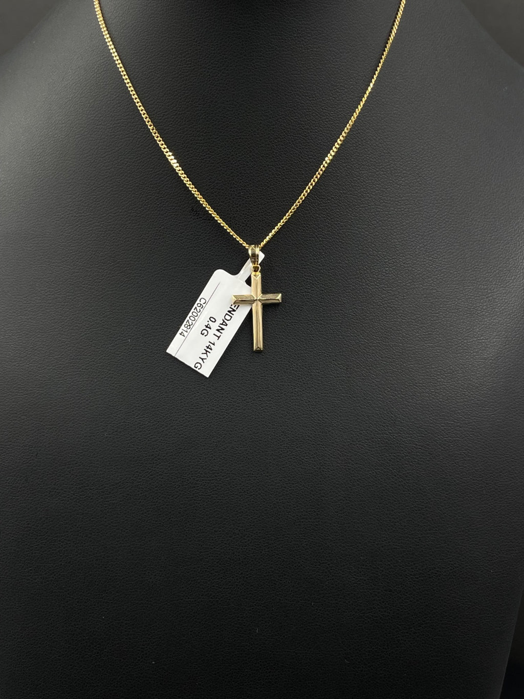 14K Gold Cross Pendant 11.17mm