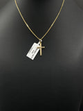 14K Gold Cross Pendant 11.17mm