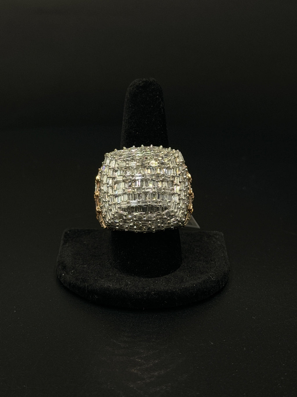 14K Gold Two-Tone Natural Stone Ring Size 10