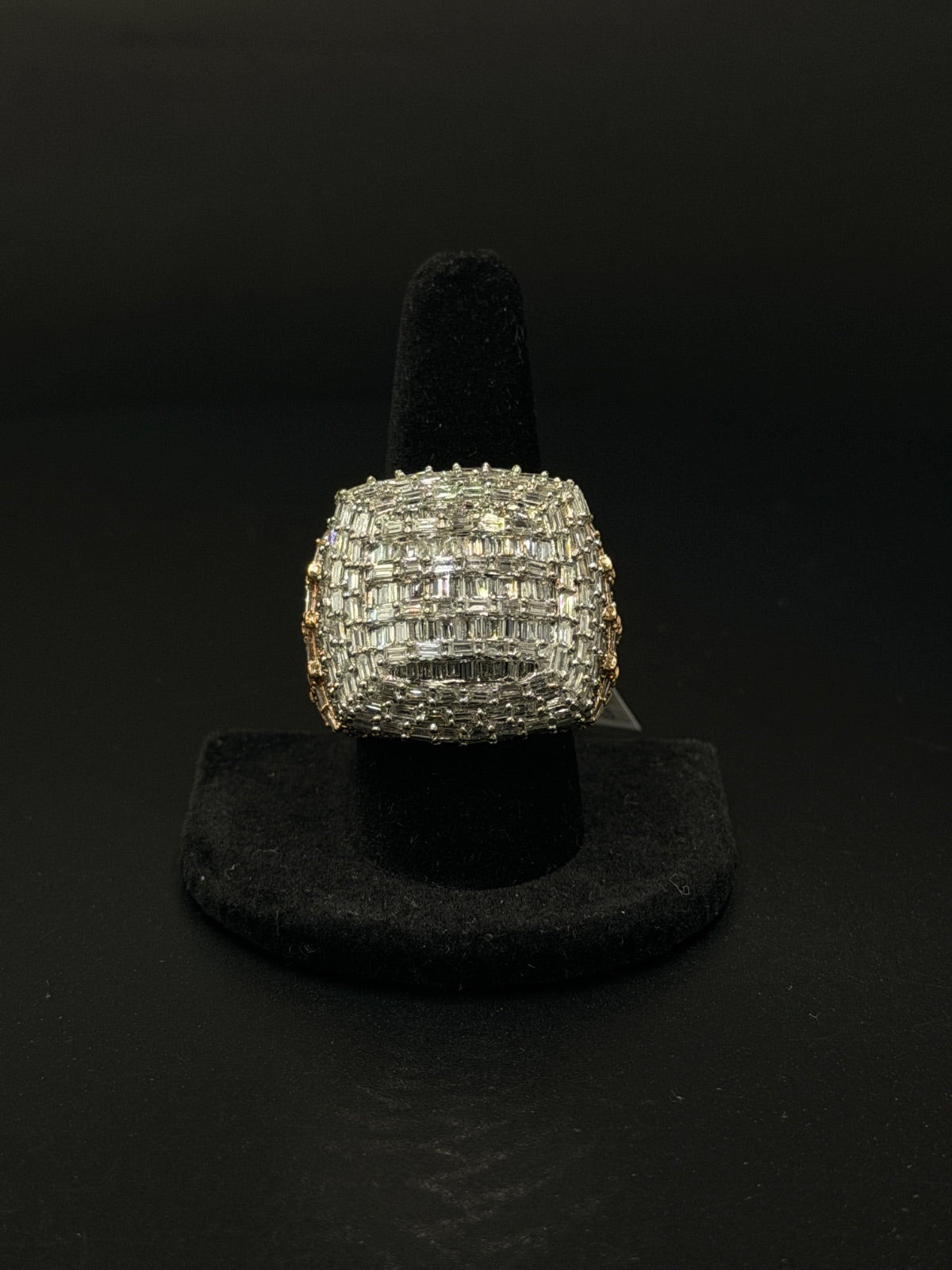 14K Gold Two-Tone Natural Stone Ring Size 10