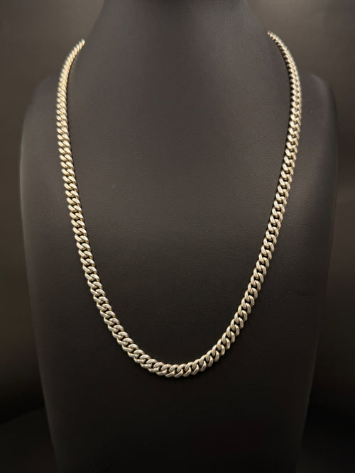 .925 Sterling Silver Miami Cuban Link Chain 40 Grams 20 Inches 4mm — photo 1