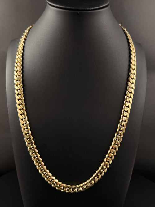 10K Gold Miami Cuban Link Chain 22in for Sale