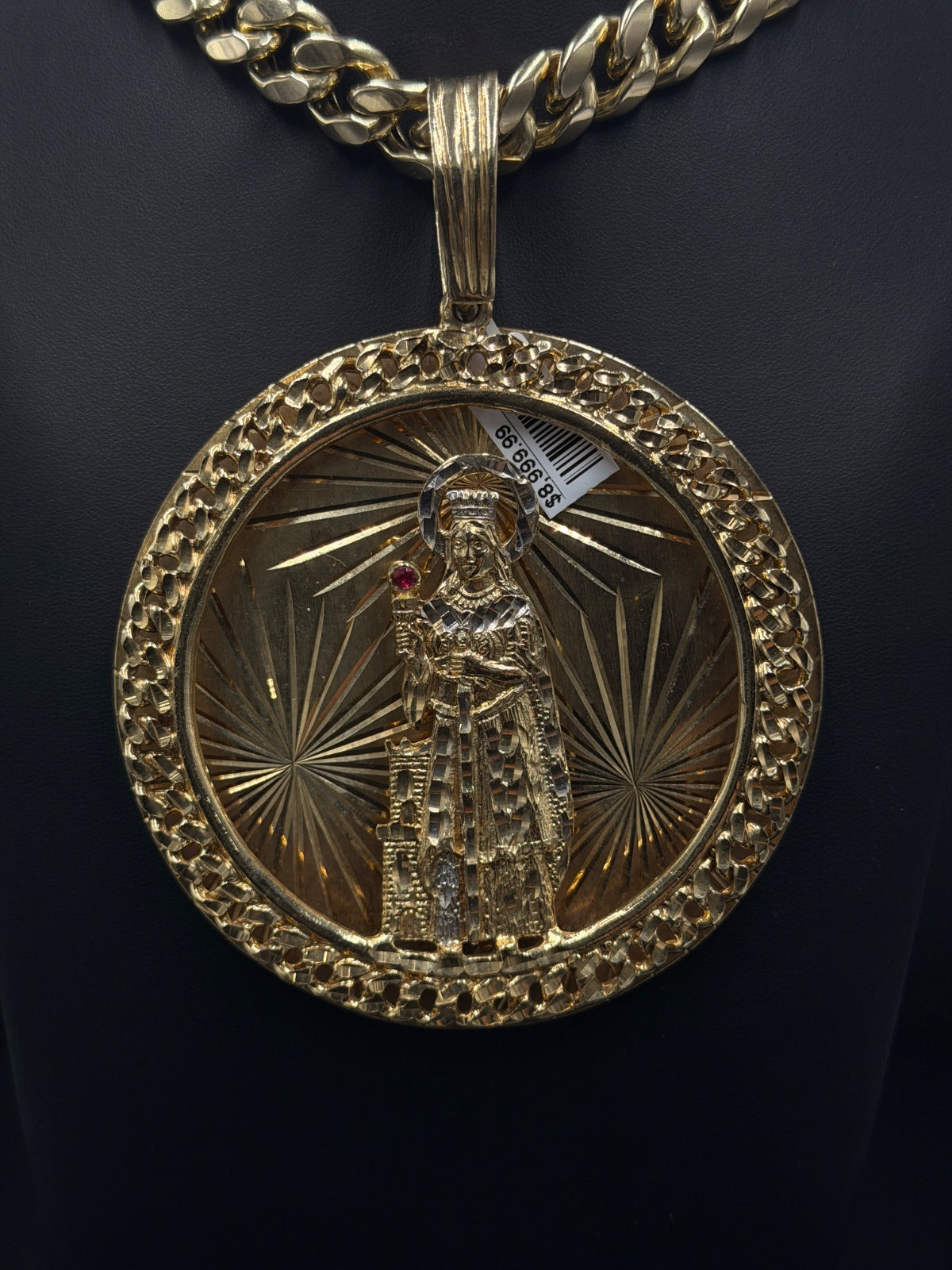 10K Gold Saint Barbara Medallion – 110.3g | DD Pawn Loans