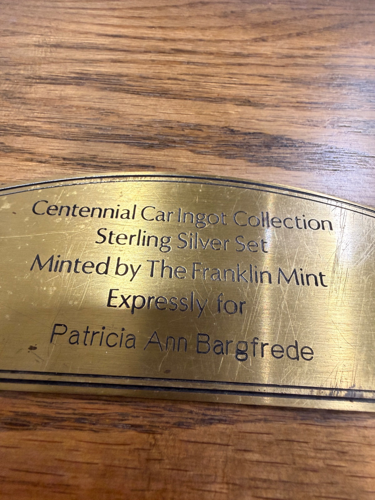 Franklin Mint Centennial Car Ingot Collection .925 Silver