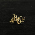 14K Gold Oval Stud Earring Settings 1.2g — Mountings Only, No Stones