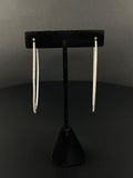 18K White Gold Diamond Hoop Earrings 13.5g