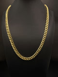 10K Gold Hollow Cuban Link Chain 26 in