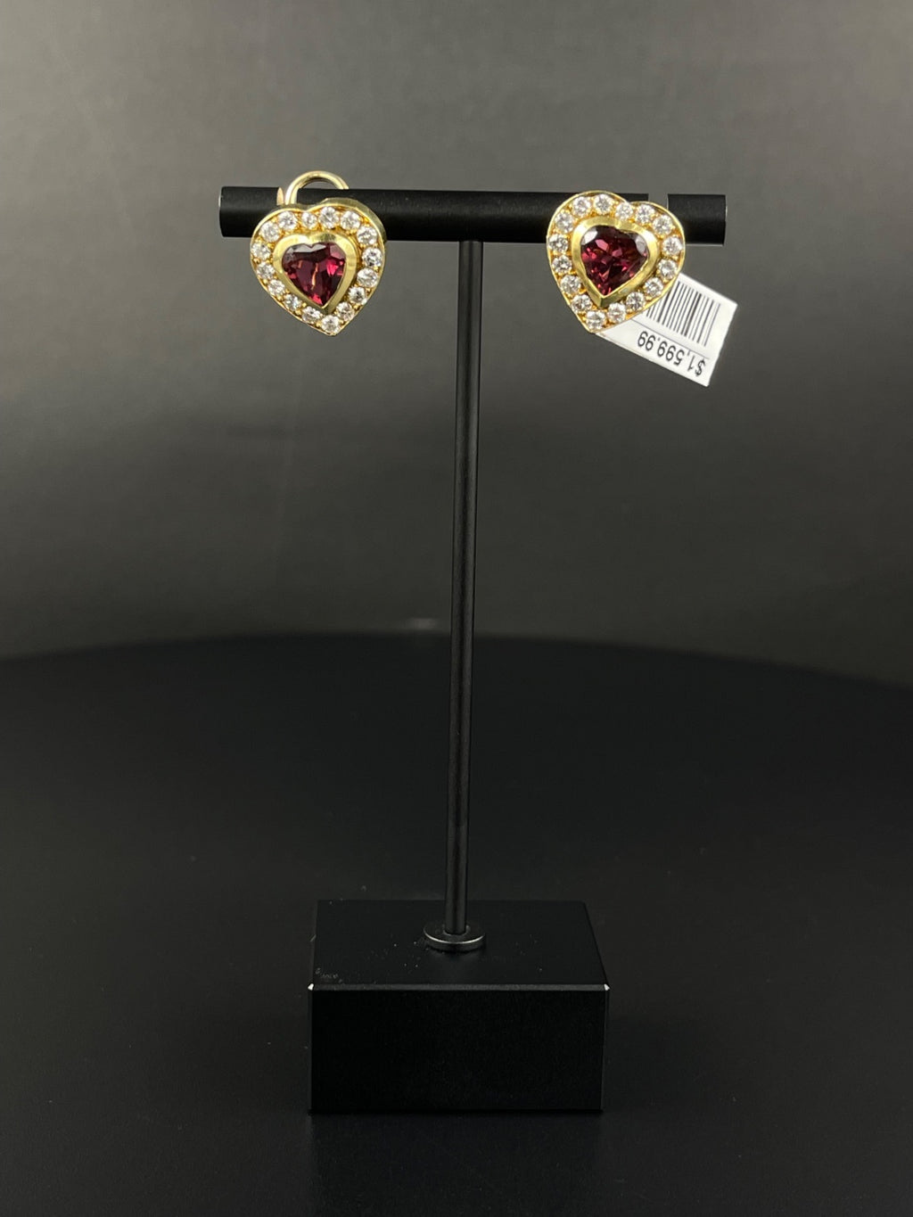 18K Gold Earring  with Diamond 
16.3mm