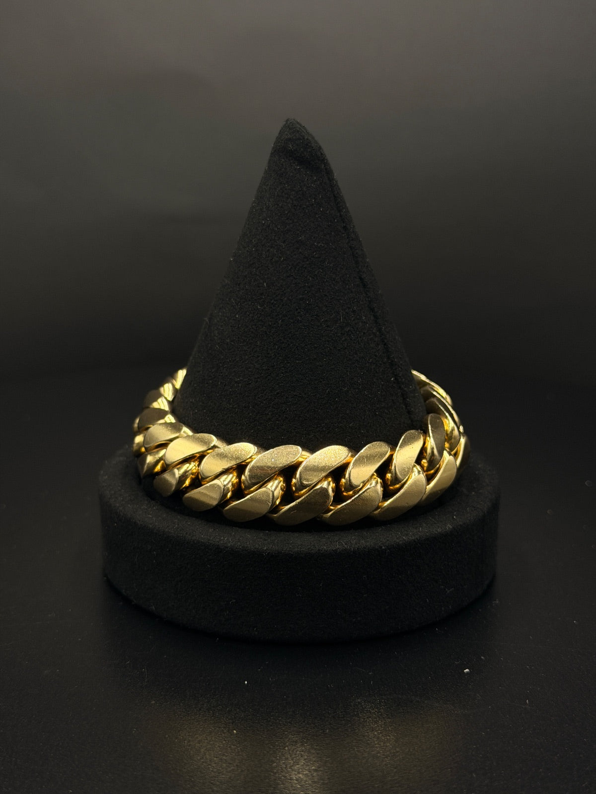10K Gold Miami Cuban Link Bracelet 16mm
