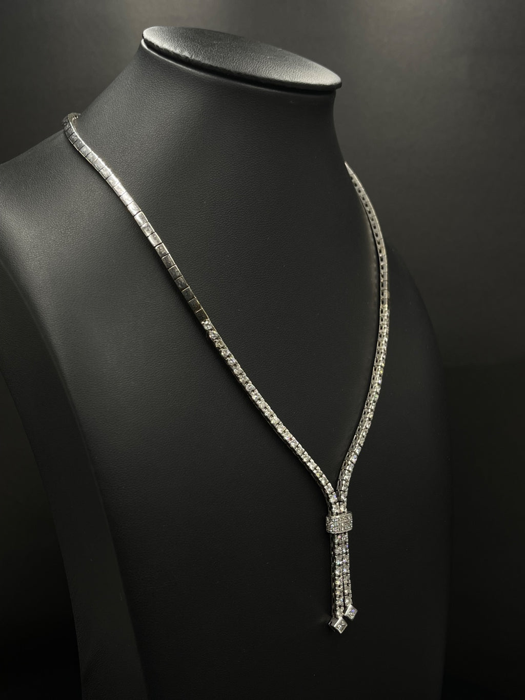 18K White Gold Diamond Tennis Necklace 36.1g | DD Pawn Loans