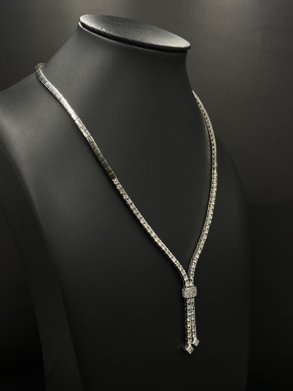 18K White Gold Diamond Tennis Necklace 36.1g | DD Pawn Loans
