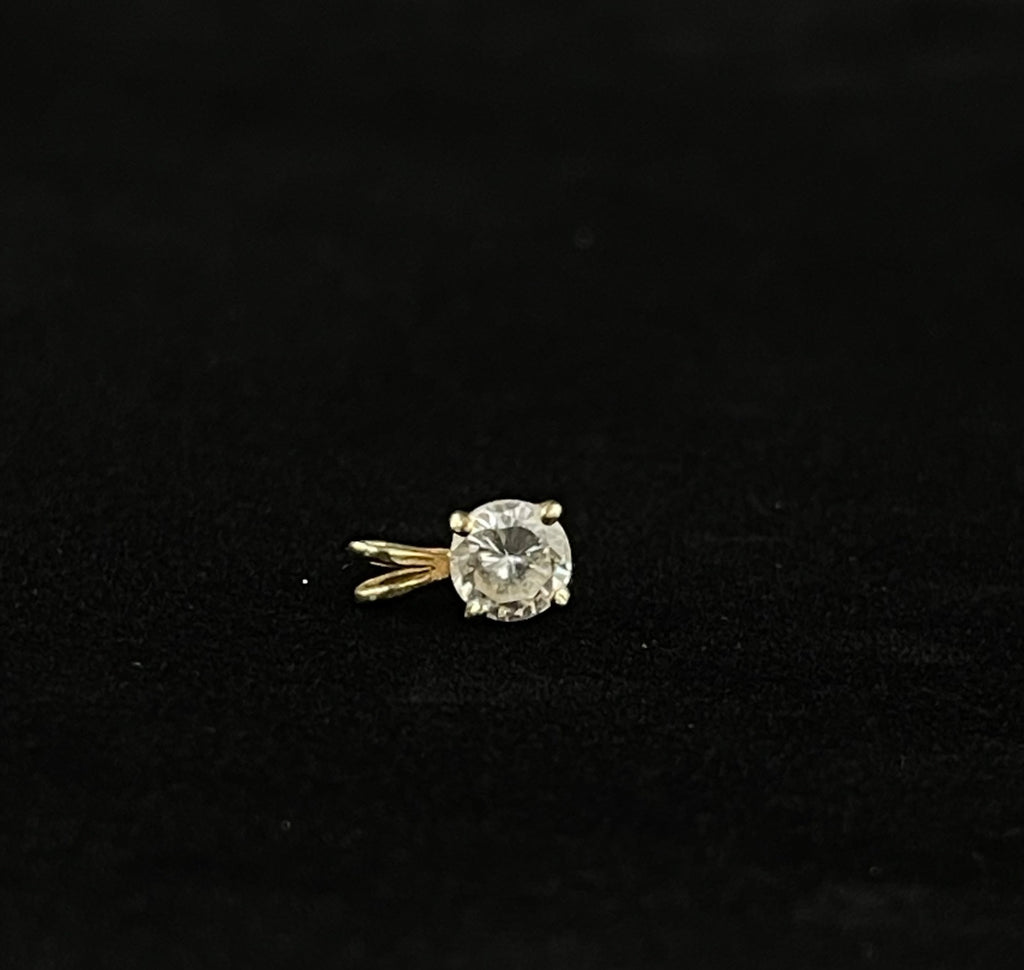 14K Gold Diamond Pendant 5.10mm