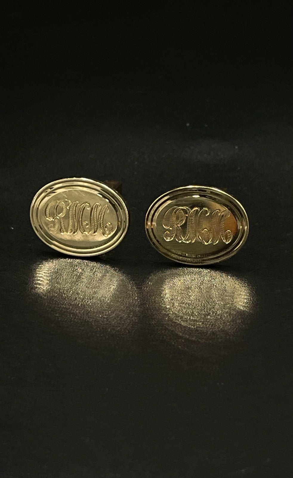 Gold Monogrammed Cufflinks – RJG Initials | DD Pawn Loans