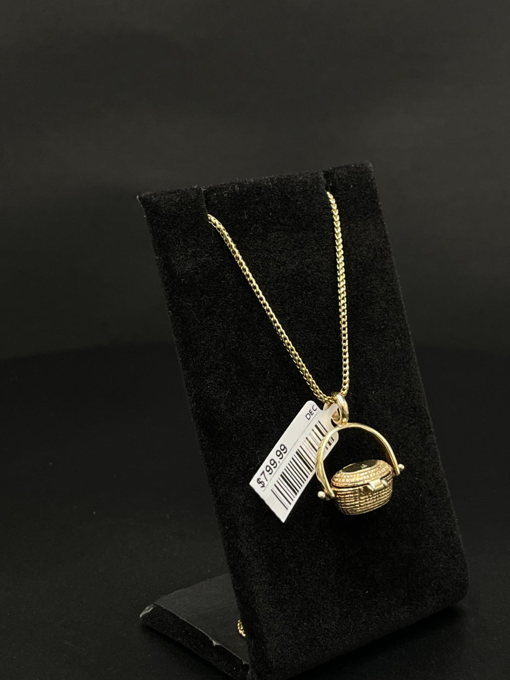 14K Gold Basket Pendant Necklace – 4.9g | DD Pawn Loans