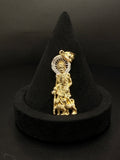 14K Gold Saint Lazarus Pendant 5.7g