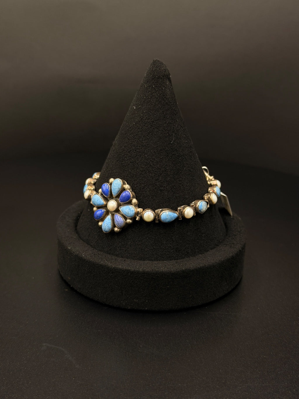 Sterling Silver Southwestern-Style Cluster Bracelet 51.2 Grams — photo 2