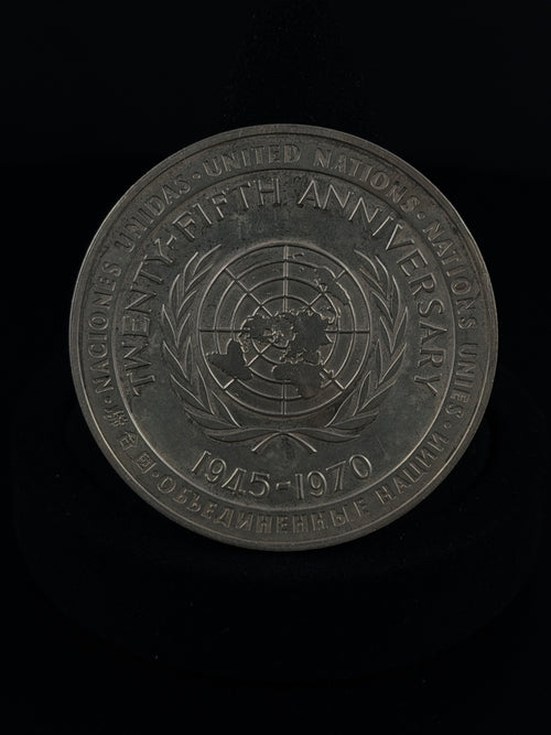 .999 Silver UN 25th Anniversary Coin 1945-1970 for sale
