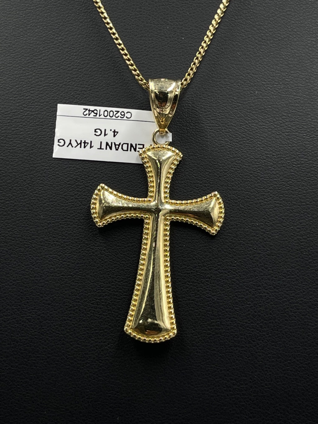 14K Yellow Gold Cross Pendant 4.1 Grams