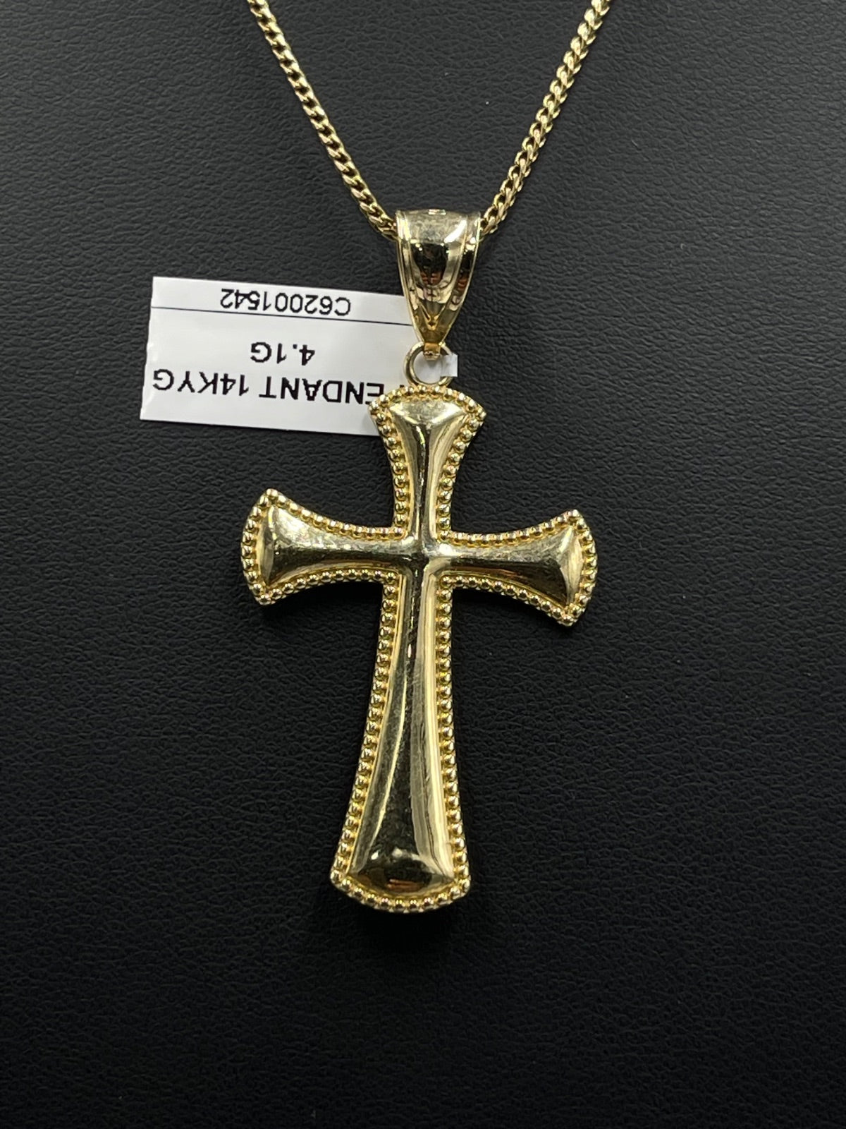 14K Yellow Gold Cross Pendant 4.1 Grams