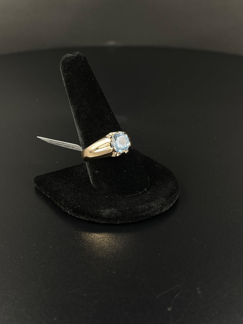 10K Gold Ring with Blue Stone Size 10
