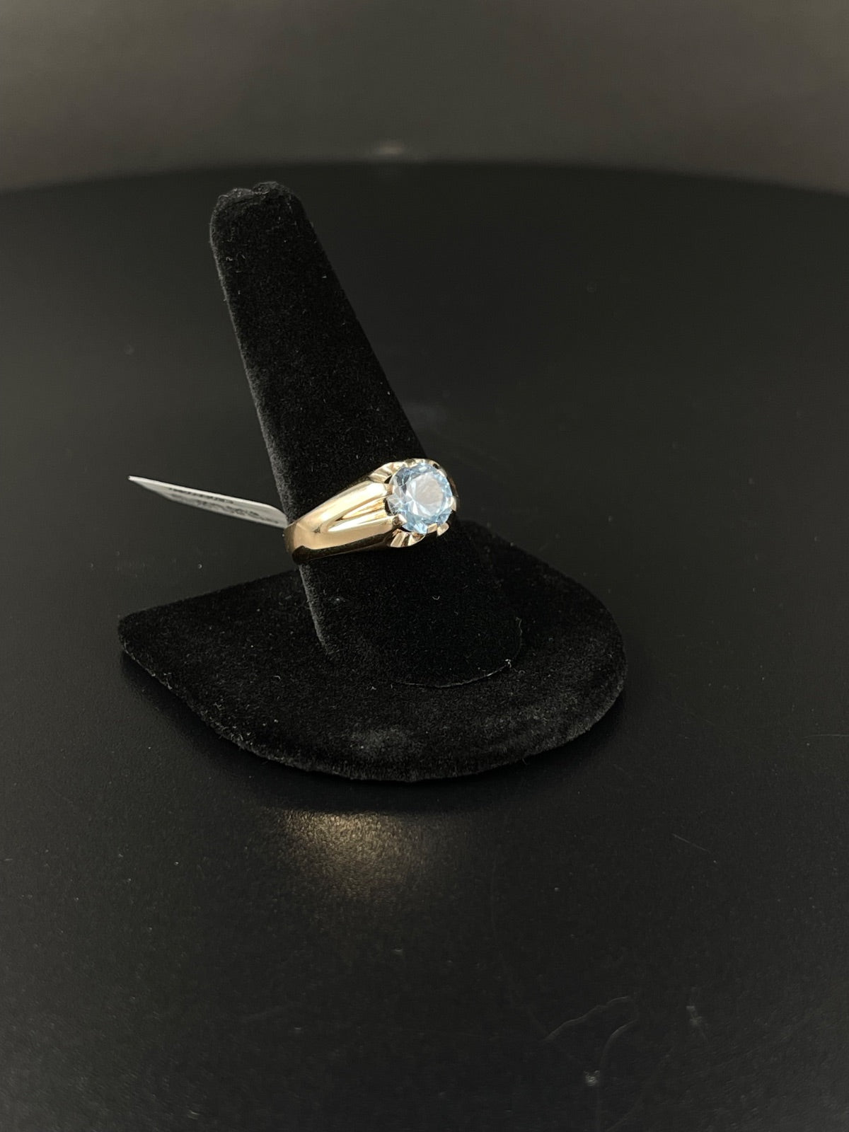 10K Gold Ring with Blue Stone Size 10