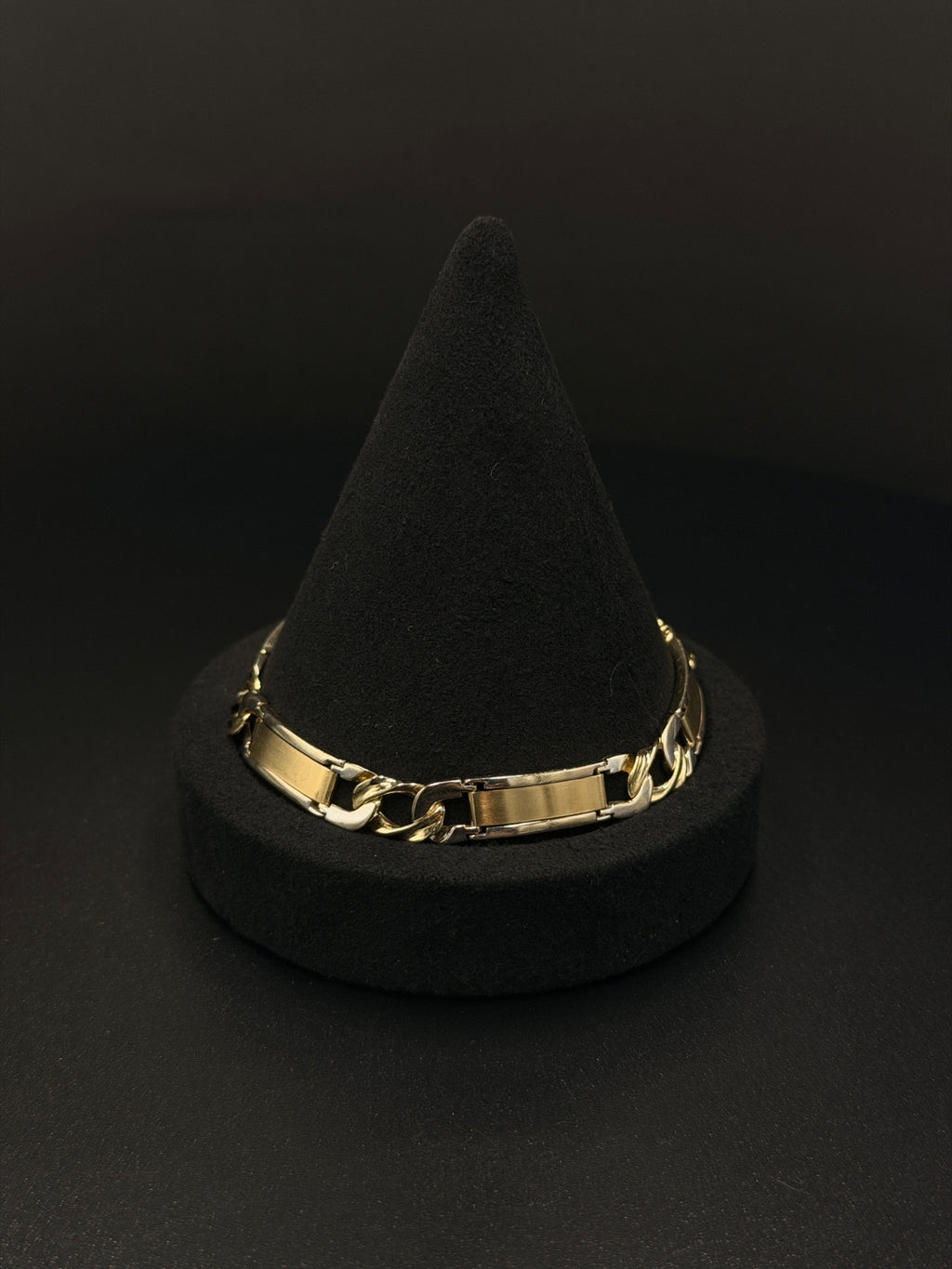14K Two-Tone Gold Link Bracelet 19.2g 8.5" | DD Pawn Loans