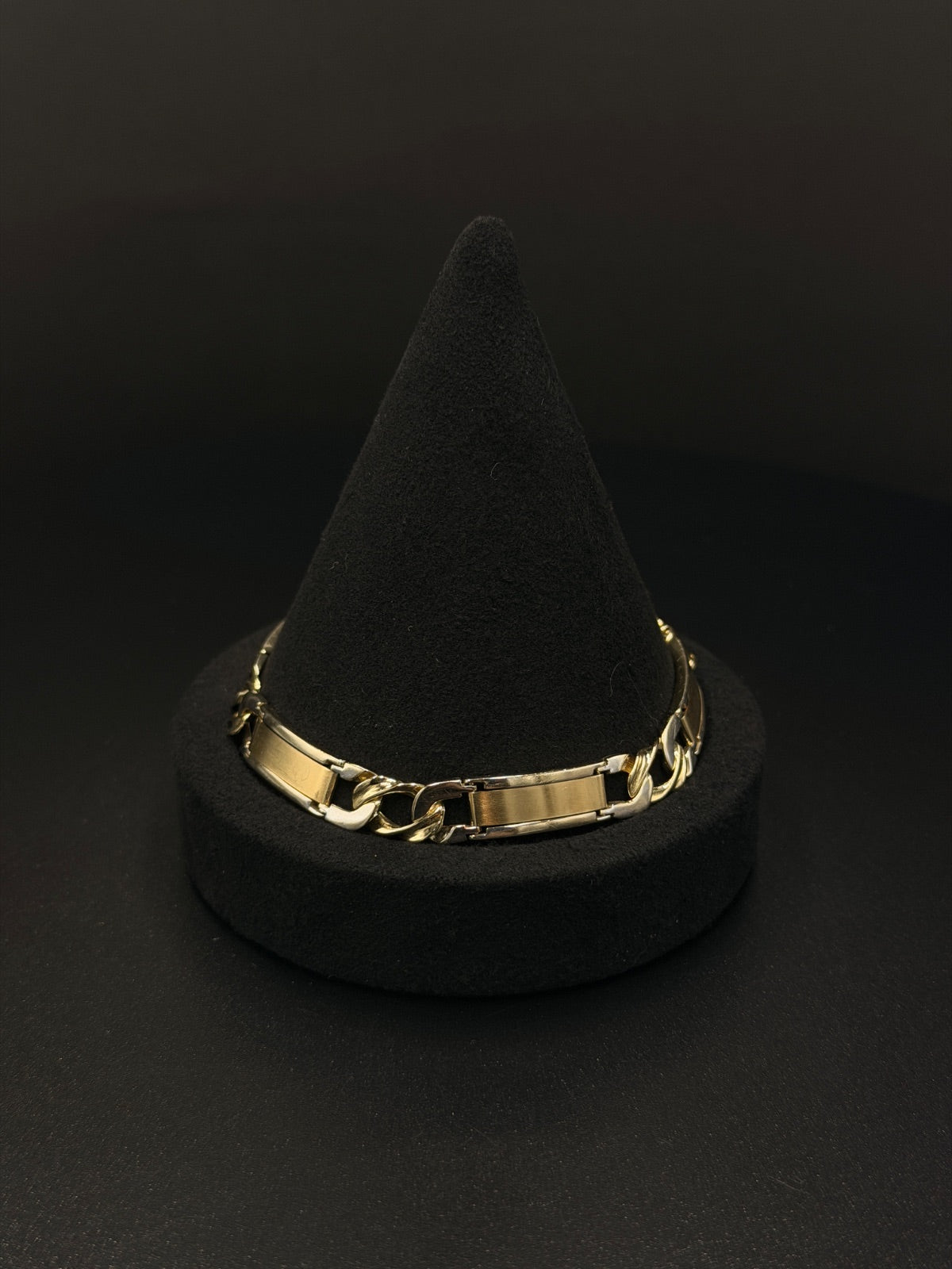 14K Two-Tone Gold Link Bracelet 19.2g 8.5" | DD Pawn Loans