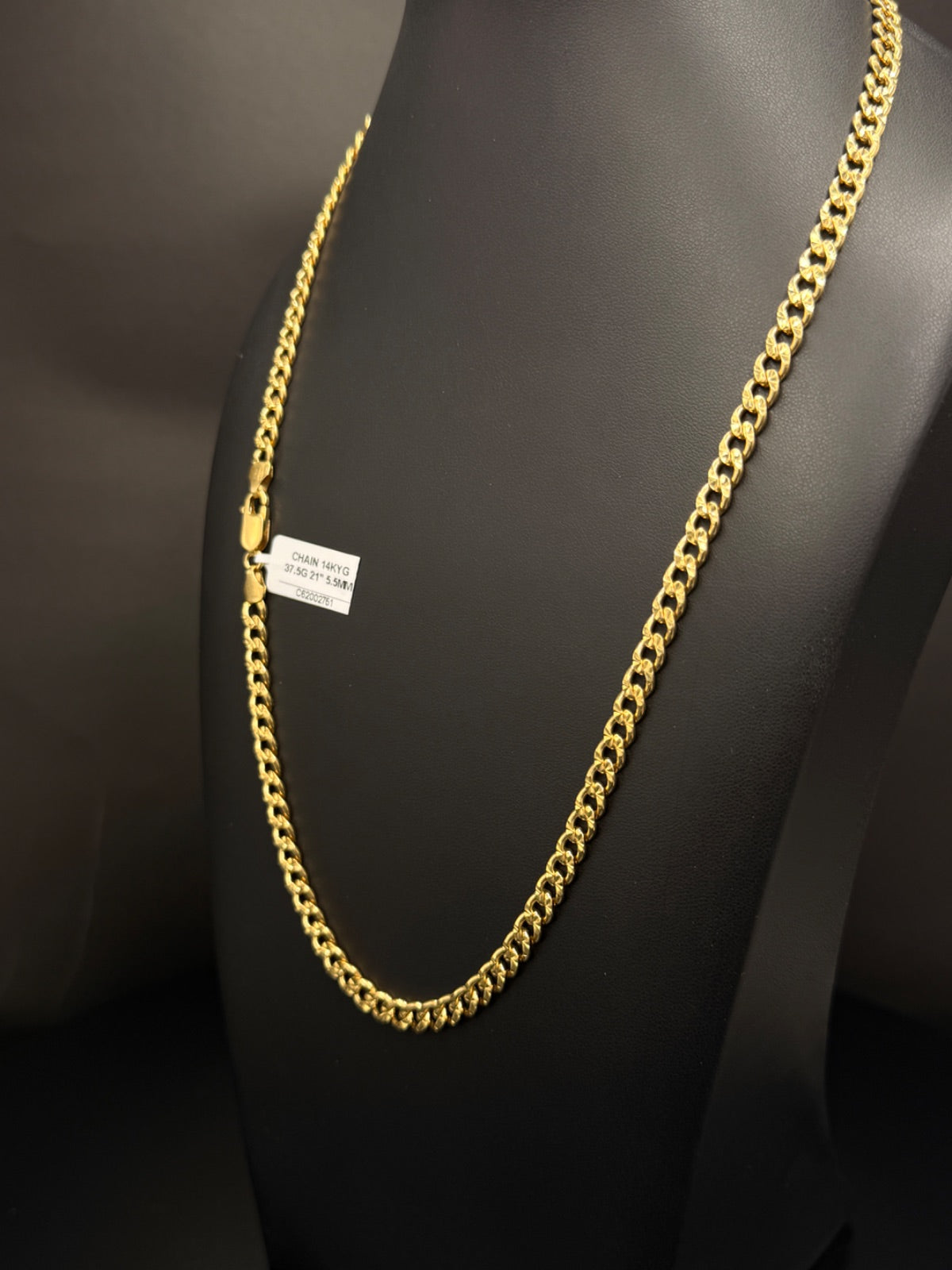14K Gold Cuban Link Chain 21 in 5.5mm