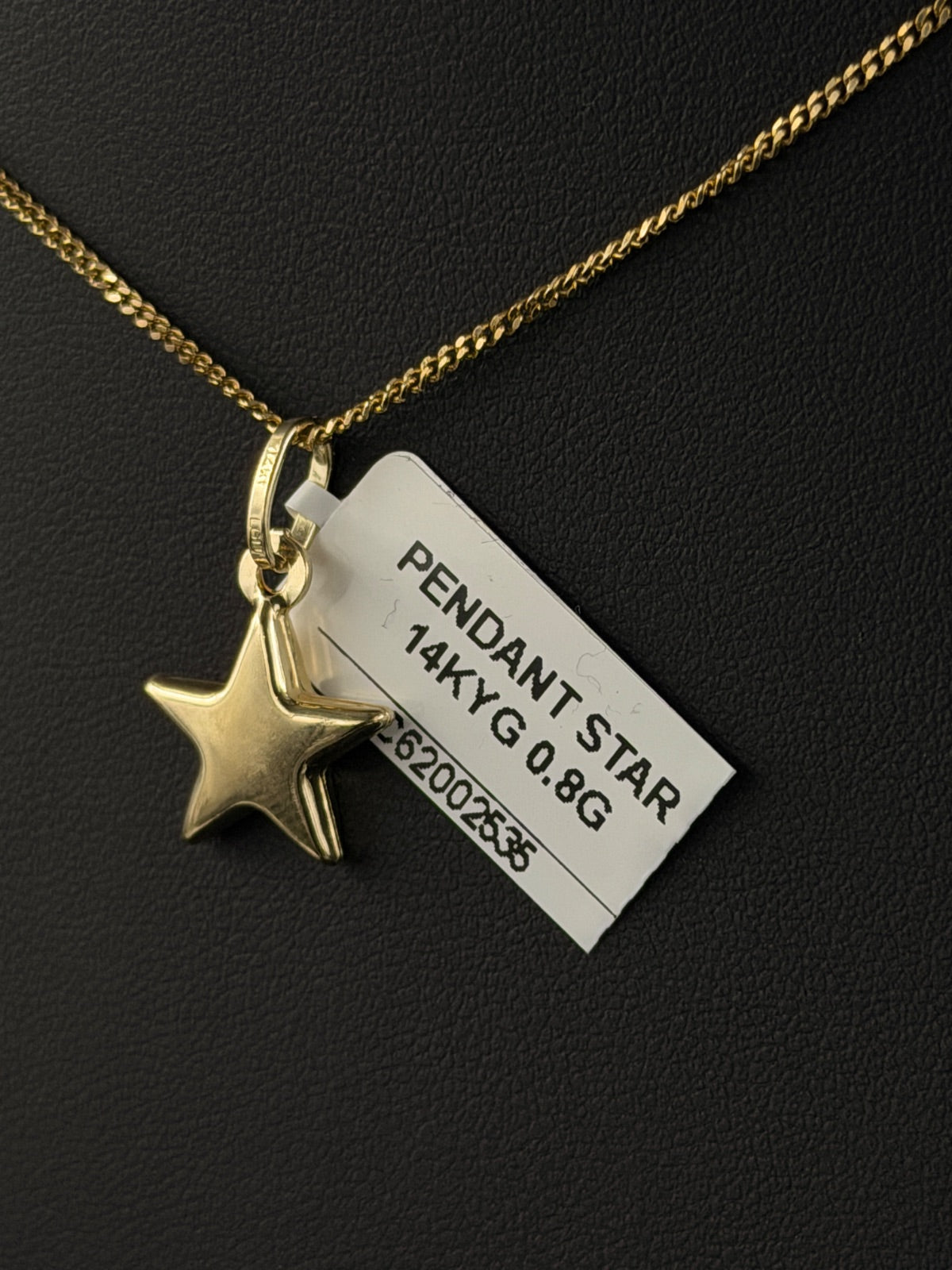 14K Gold Star Pendant .8g