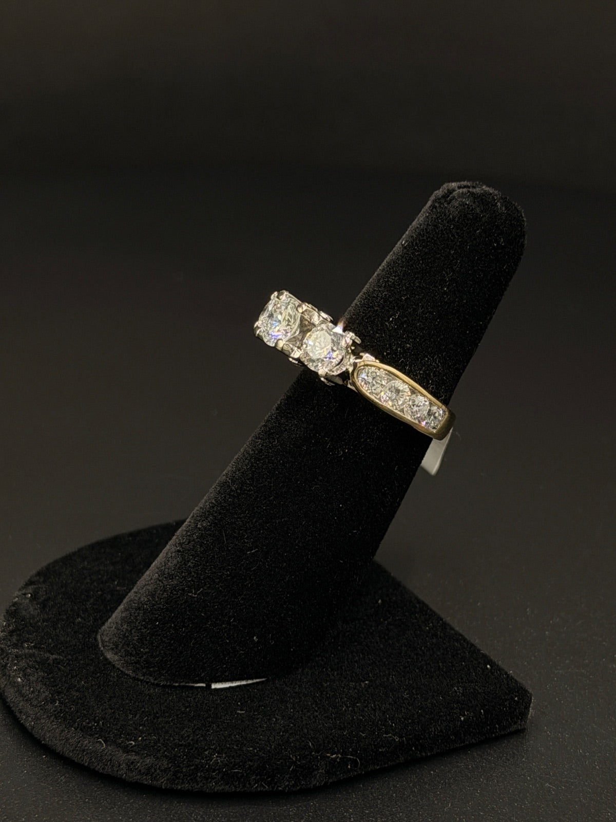 14K Yellow Gold Diamond Ring Size 5 6.7 Grams — photo 2
