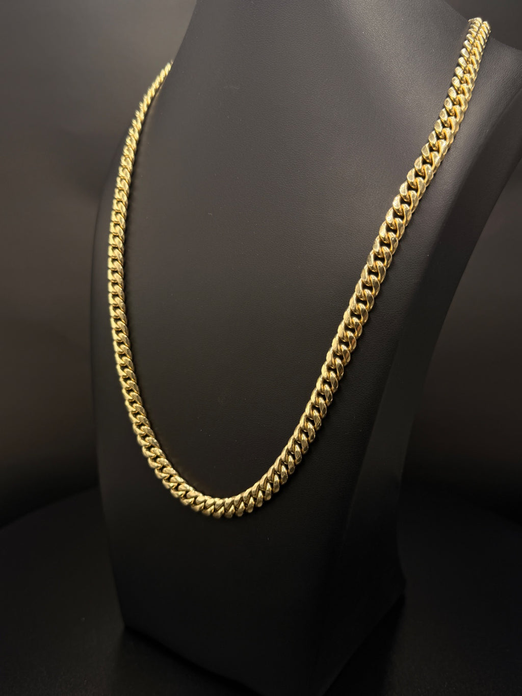 10K Gold Hollow Miami Cuban Link Chain 24in