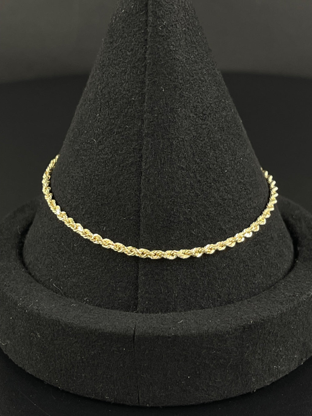 14K Gold Rope Bracelet – 3g, 2mm | DD Pawn Loans