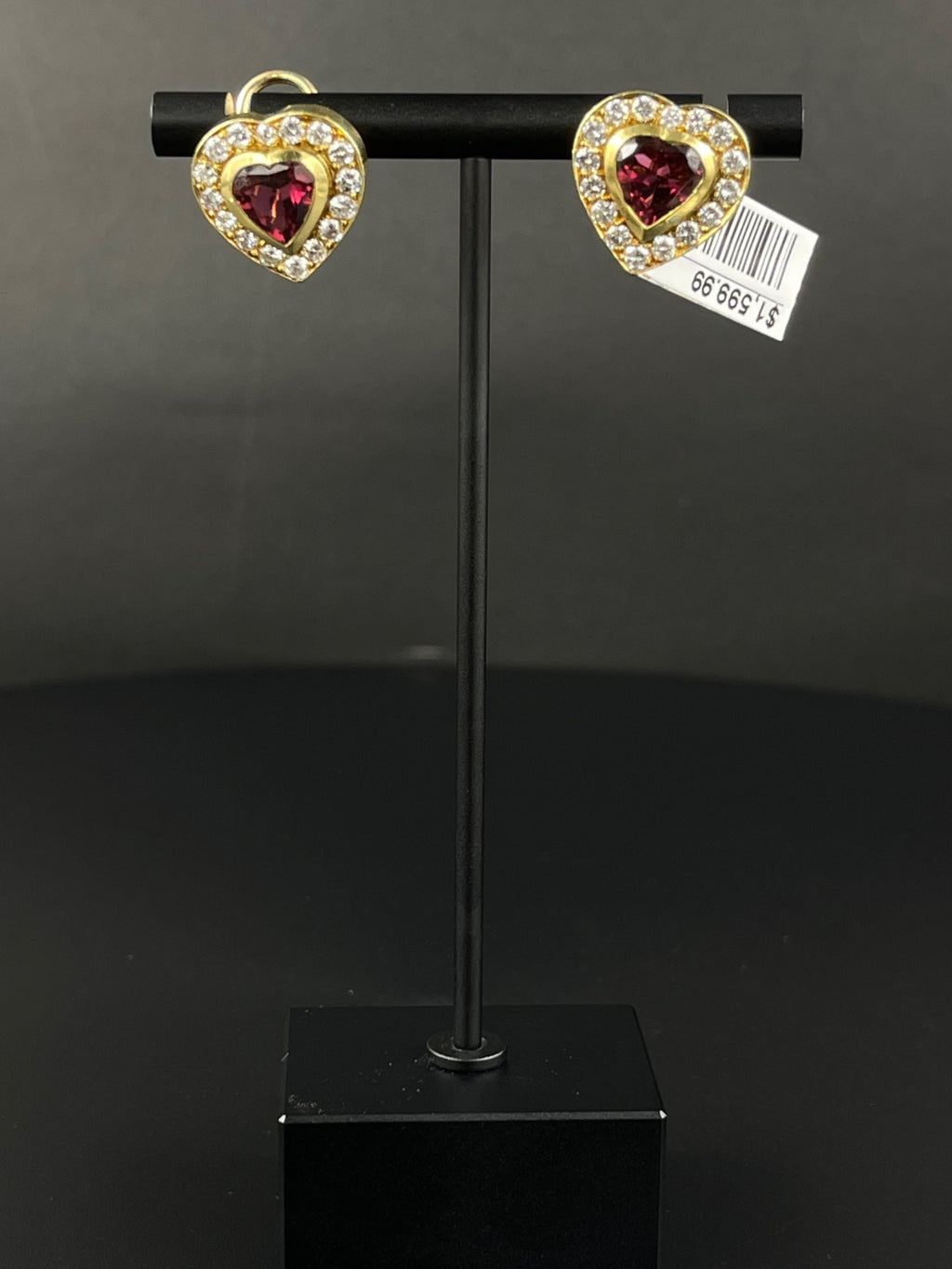 18K Gold Earring  with Diamond 
16.3mm