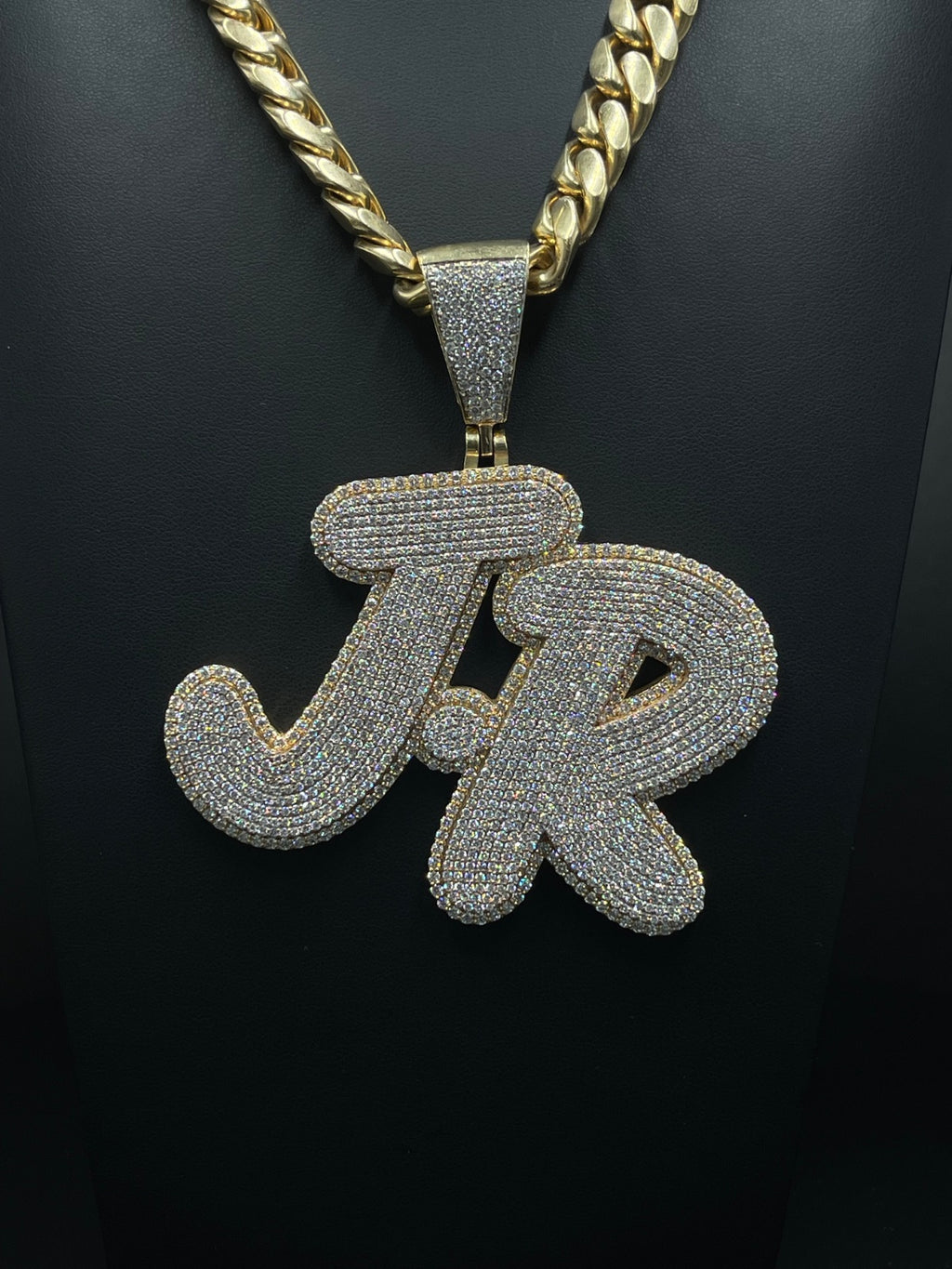 14K Gold Diamond Initial Pendant for Sale Pre-Owned