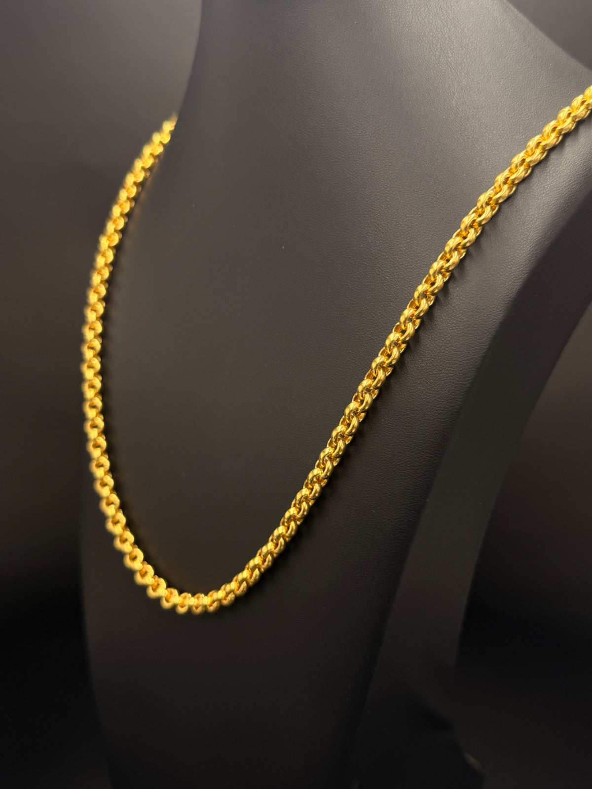 22K Gold Rolo Link Chain 27 in, 60.7g